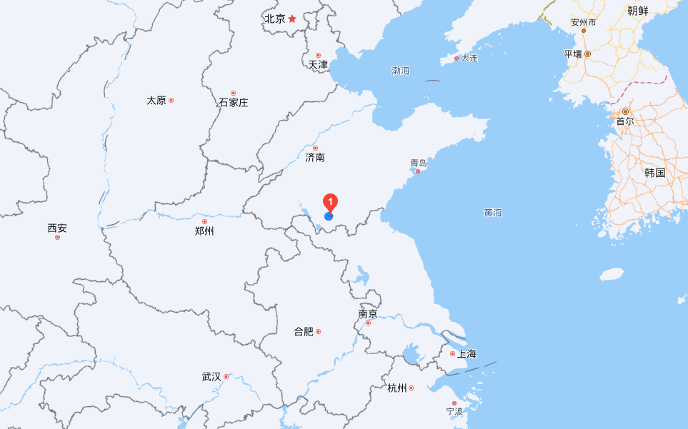 山东省地图 - 枣庄万盛密封位置示意